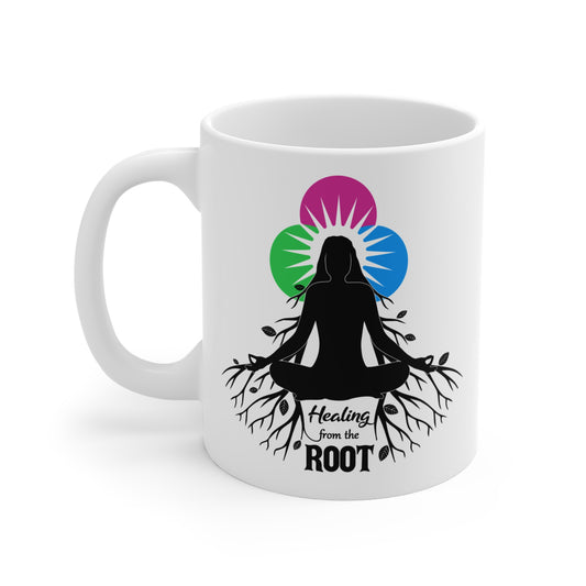 Healing From The Root Mug - 11oz Motivational Coffee Cup for Mind, Body, Spirit